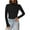 Black, variant on PRETTYGARDEN Women's Turtleneck Long Sleeve Shirts Fall Basic Thermal Underwear Tops Ribbed Fitted Layering Knit Top