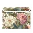 thumbnail image 2 of Foldable Fabric Storage Bin With Handle Collapsible Basket Box Storage With Lid Organizer Retro Florals, 2 of 7