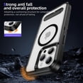 thumbnail image 4 of Dteck Magnetic & Seamless Stand for iPhone 15 Pro Max, Compatible with MagSafe, Military Grade Drop Protection, Slim Frosted Rugged Kickstand Phone Case for iPhone 15 Pro Max,Matte Black, 4 of 6