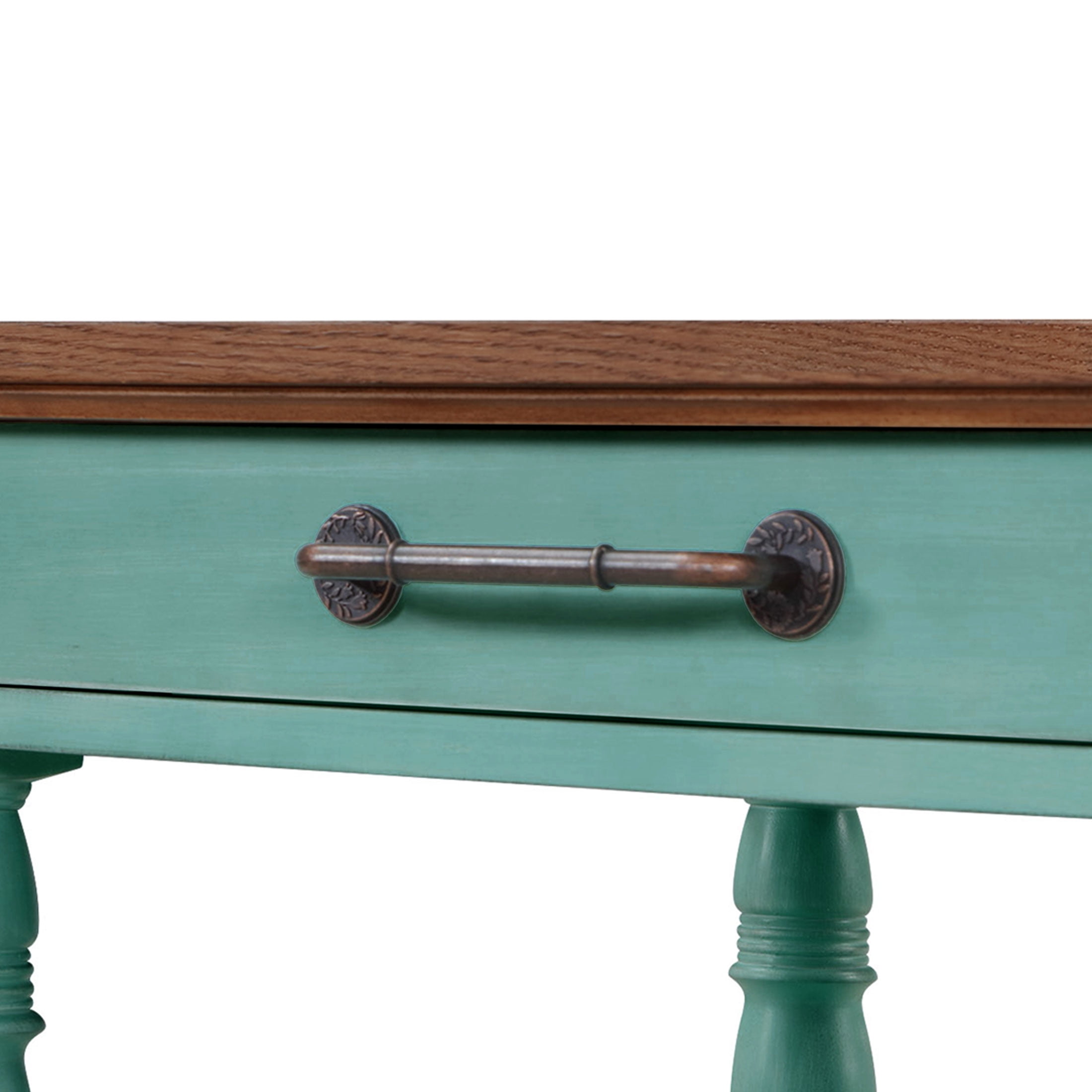 The Pioneer Woman Helen Coffee Table Made With Solid Wood Frame, Teal