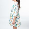 thumbnail image 5 of Elsie & Zoey Allegra Large Paradise V-Neck 3/4 Sleeve Tiered Baby Doll Dress for Women, 5 of 7