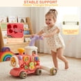 thumbnail image 4 of 5 in 1 Baby Push Walker with seat for Baby Boy, Activity Center Learning to Walk, Sit to Stand, Early Learning Push Toys for Infant, Walking Toys Gift for Toddler Red, 4 of 10