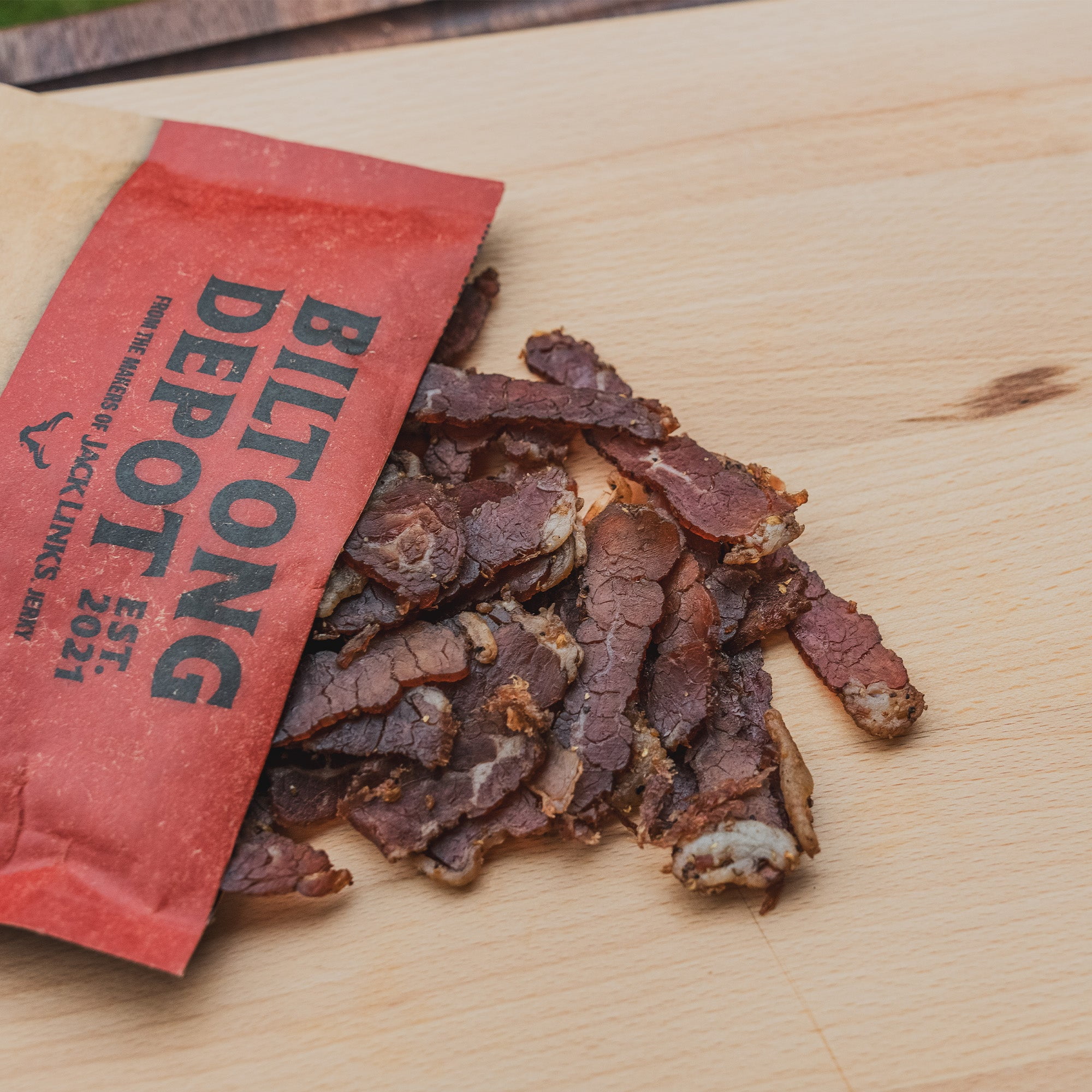Biltong Depot Biltong/Drywors Bundle (8oz, pack of 2): Original Steak Slices with Fat & Original Drywors - High Protein Snack, No Sugar, Natural Dried Beef Jerky & Beef Sticks