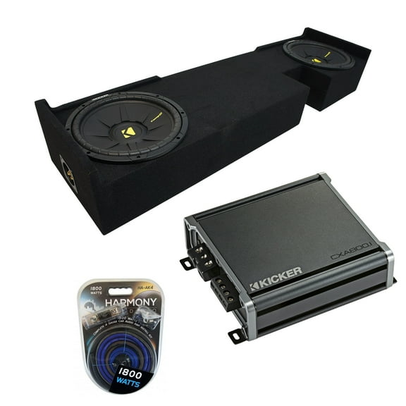 00-03 Ford F-150 Super Cab Truck Kicker CompC CWCS10 Dual 10 Sub Box CXA8001 Amp