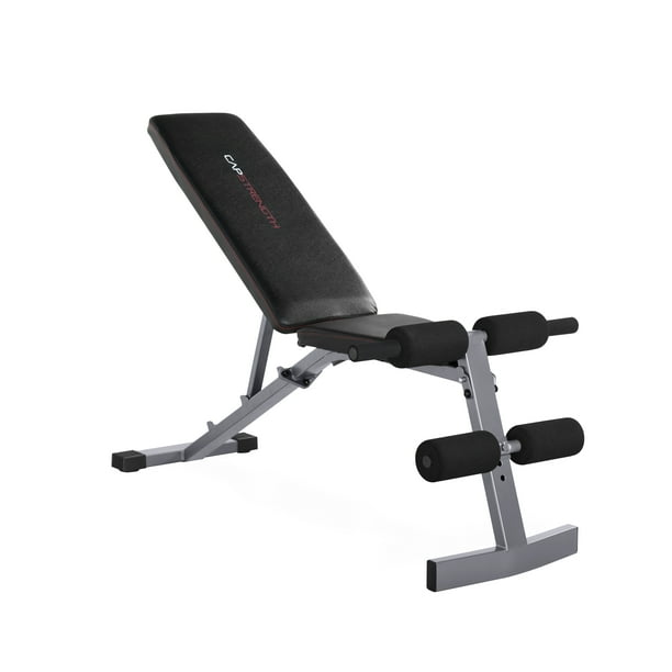 CAP Strength Adjustable FID Workout Bench, Black & Gray