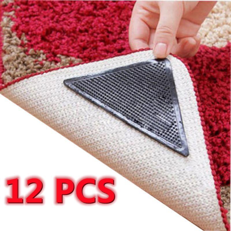Reusable Corner Area Carpet Rug GrippersPrevents Curling,Moving
