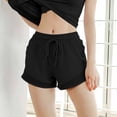 thumbnail image 2 of Lmueinov Women's Quick Dry Athletic Shorts Breathable Mesh Elastic Waist Drawstring Side Pockets Lightweight Casual Shorts for Yoga Gym Running Workout Sports, XS-2XL, 2 of 4