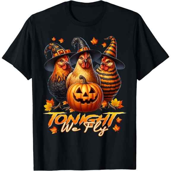 Hot Trending Kiraa Tee With Tonight We Fly Funny Chicken Spooky Season Unisex S-5Xl T-Shirt