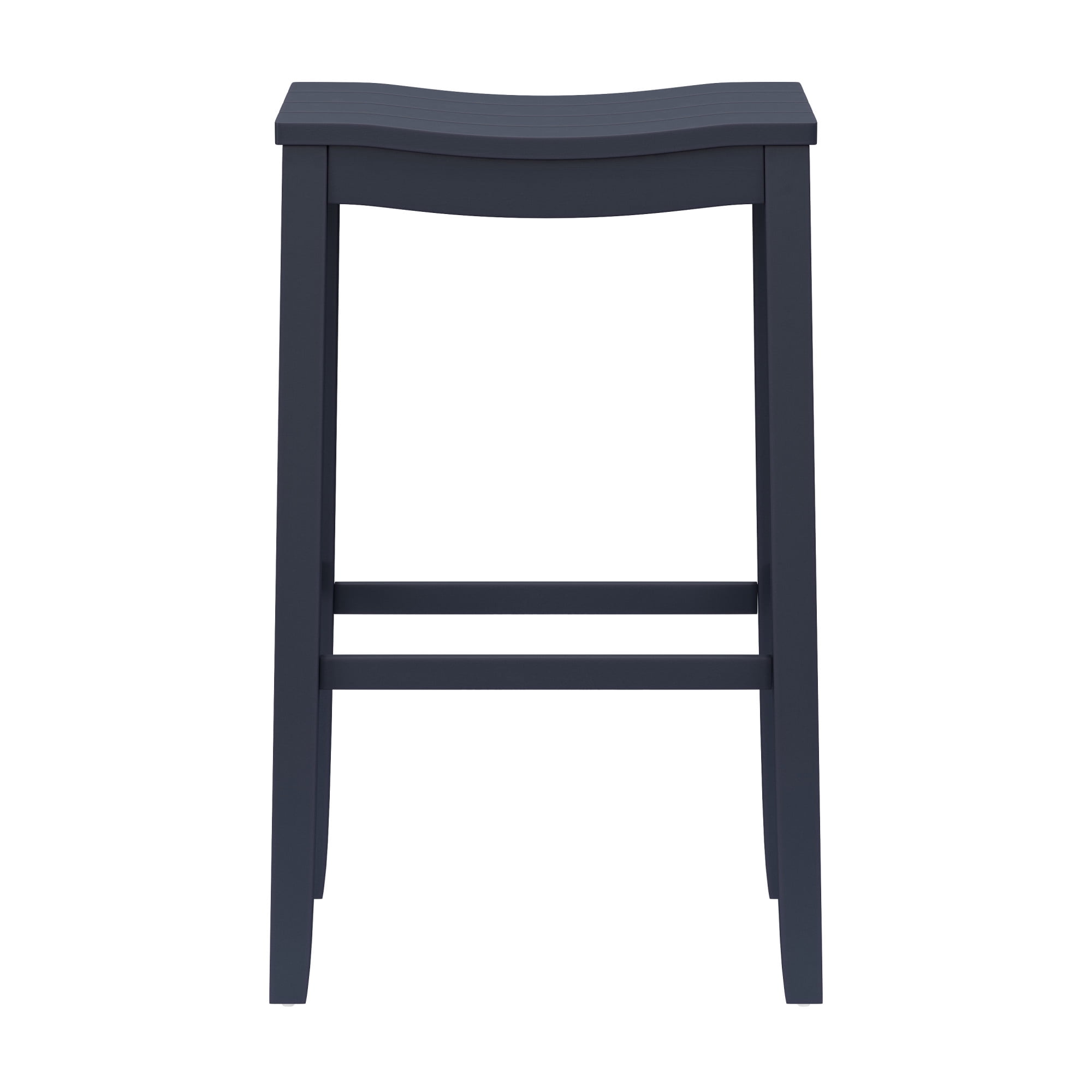 Woven Paths Fiddler Backless Wood Bar Height Stool, Navy