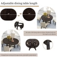 thumbnail image 2 of Sumdeal 5-Piece Farmhouse Dining Table Set, Wood Round Extendable Dining Table and 4 Upholstered Dining Chairs (Espresso-1Table 4 Chairs), 2 of 6