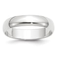 thumbnail image 1 of Bague Alliance Demi-Ronde Légère en Or Blanc 14k 5 mm Taille 5 Classique, 1 of 7