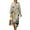 Ink Yellow Peony Cat, variant on COEQINE Women's Midi Dress 3/4 Sleeve Wrap V-Neck Oriental Casual Sundress, Loose Fit Linen-Like Calf Length Tunic Dress for Women, Machine Washable, Size S, Ink Cat Peach Blossom