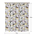 thumbnail image 5 of White Butterfly Yellow Purple Flower Pattern Shower Curtain 72"x84" ,Bathroom Decorative Shower Curtains Set with 12 Hooks,Modern Waterproof Washable Shower Curtain, 5 of 6