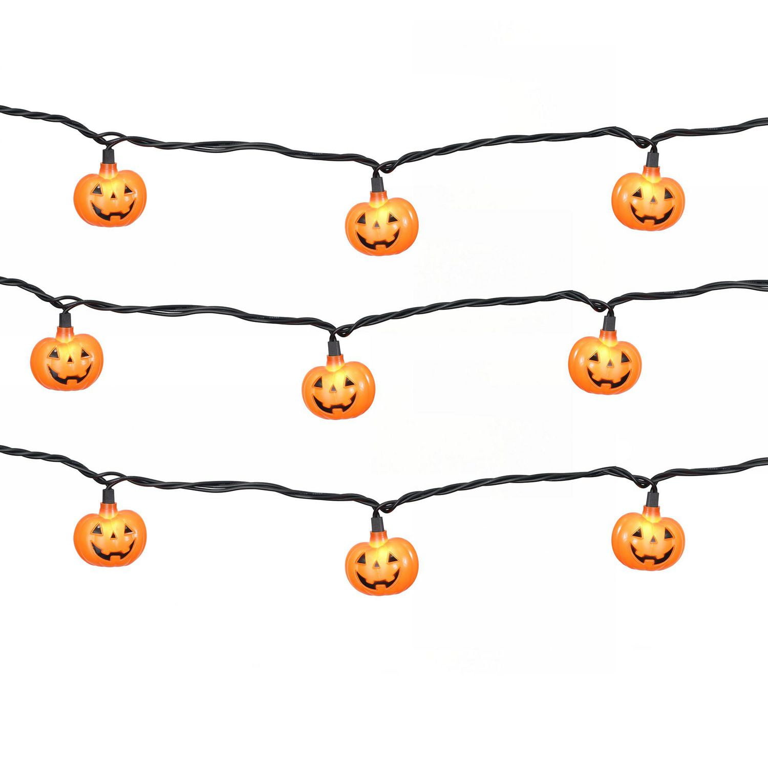 Way to Celebrate 10-Count Incandescent  Halloween String Lights, Pumpkin