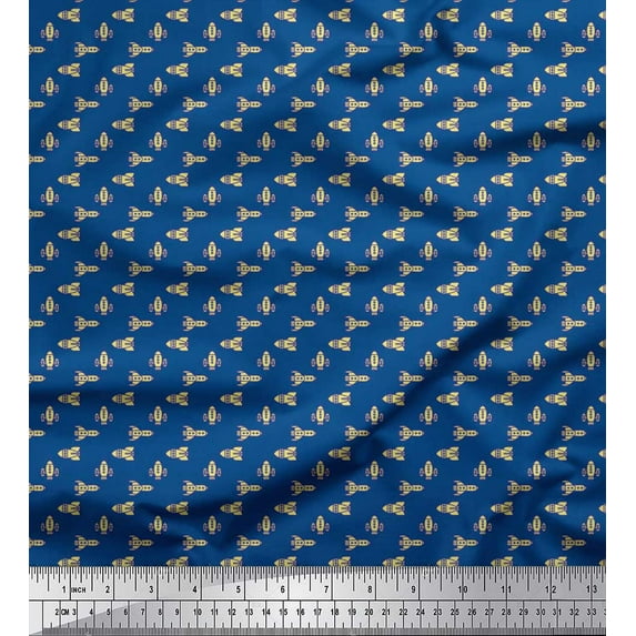 Soimoi Rayon Fabric Rocket Shirting Printed Fabric 1 Yard 56 Inch Wide