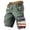 Army Green, variant on Us 250th Anniversary Dual Flag Patch Cargo Shorts with Multiple Pockets and Relaxed Fit, Awesome For Memorial Day Gatherings Backyard Grills Light Green XL