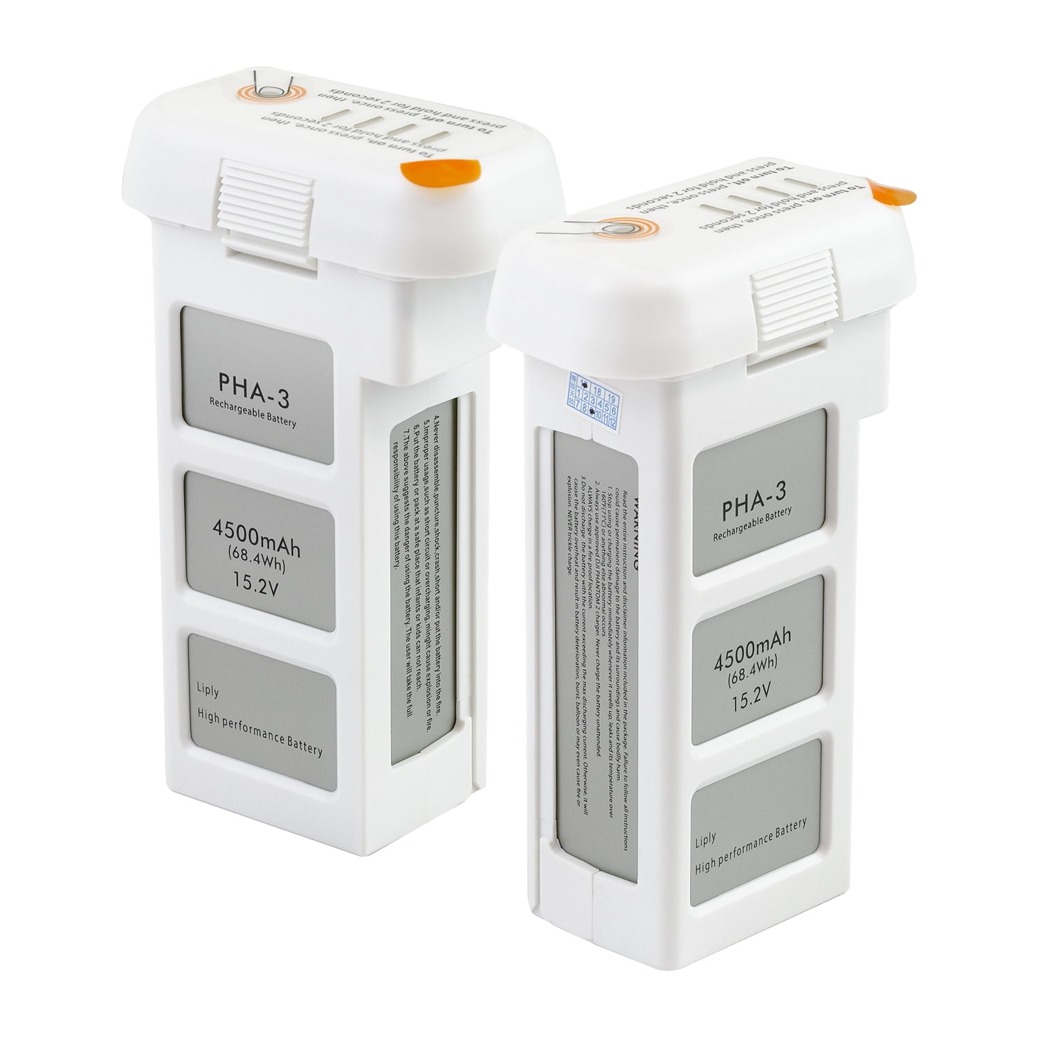 New ExpertPower 15.2 V 4500mAh Replacement battery for DJI Phantom 3 Drones,  Phantom 3 SE, Phantom 3 Professional, Phantom 3 Advanced, Phantom 3 Standard, Phantom 3 4K Drones  -2 Pcs