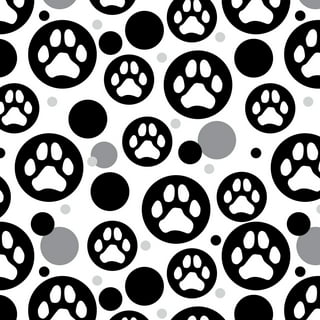 Dtiafu Paw Print Wrapping Paper for Boys Girls Dog Cat Lovers - 4 Style  Cute Paw Gift Wrapping Paper Bulk Folded Flat for Christmas Baby Shower