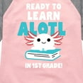thumbnail image 3 of Instant Message - Learn Alotl In 1st Grade - Toddler & Youth Girls Raglan Graphic T-Shirt, 3 of 6