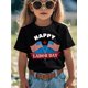 thumbnail image 1 of Happy labor T shirt Novelty Awesome Graphic Kid T-Shirt Fashion Kid T Shirts Street Tops, 1 of 6