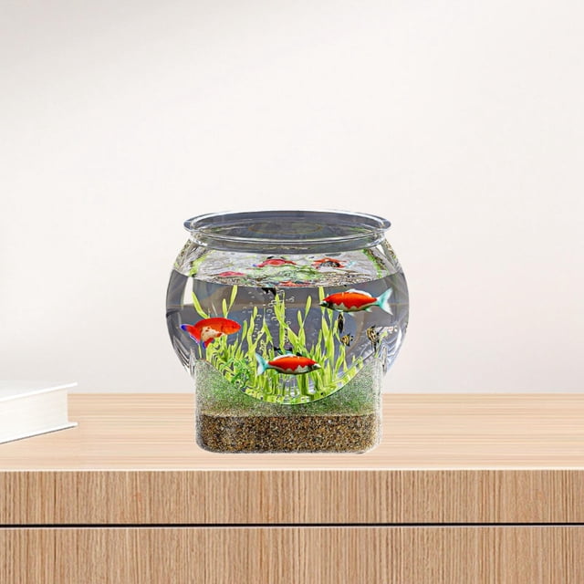 Pecera transparente para principiantes y entusiastas, portátil, para accesorios de decoración del hogar, adorno de mesa multifuncional XXL