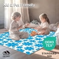 thumbnail image 4 of ODIKA 6'x9' Machine Washable Non-Slip Area Rug, Yoga Towel with Kaleidoscope Flower Power Graphics High Traffic Rug with Pad, Blue, 713865, 4 of 8
