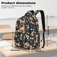 thumbnail image 7 of DISNIMO Pug Flower Print School Backpack for Kids Boys Girls 17 Inch Lightweight Bookbag with Padded Straps and Water Bottle Pocket, Elementary Kindergarten Preschool School Backpack, 7 of 7