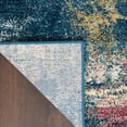 thumbnail image 4 of Nourison Fusion Low-pile Shag Abstract Blue Multi Colored Area Rug, 4 of 10