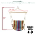 thumbnail image 6 of Northlight Striped Hammock Chair with Armrests -37" x 35.25 - Multi-Color, 6 of 9