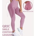 thumbnail image 4 of QRIC Women Leggings Smile Contour High Waist Workout Gym Yoga Pants Tummy Control Activewear Slimming Tights, 4 of 6