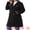 Black, variant on Womens Plus Size Winter Pea Coat Double Breasted Notch Lapel 4X Navy Blue