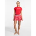 thumbnail image 4 of No Boundaries Cotton Boxer Sleep Shorts, 3" Inseam, Women's XS-XXL, 4 of 5