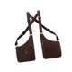 thumbnail image 3 of Bolso de hombro con doble axila, práctico y elegante, de piel sintética con bolsillo para senderismo. Marrón oscuro, 3 of 7
