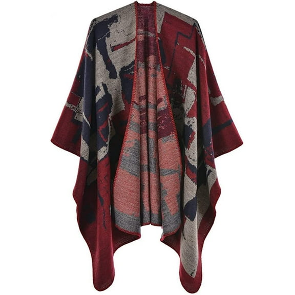 PIKADINGNIS Women Shawl Wraps Poncho Soft Cardigan Sweaters Open Front Coat Winter Long Scarf Blanket
