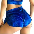 thumbnail image 7 of ZUKMRJPC Velvet Shorts for Women Soft Comfy Home Shorts Casual Bermuda Shorts Slim Fit Stretch Athletic Yoga Shorts Clearance Slaes, 7 of 7