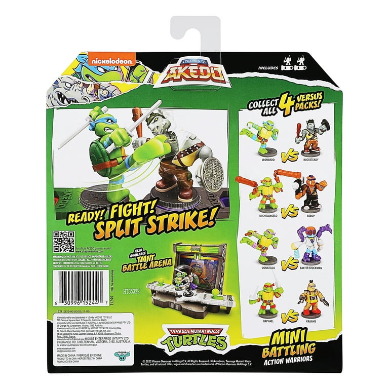 AKEDO, Action Figures, Leonardo vs Rocksteady Pack, 6+ - Walmart.com