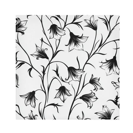 

Napkin Satin Napkin 20*20Inchx6 Kitchen Towel Dinner Plate Towel Decorative Towel Napkin Tea Towel Suitable For Kitchen Table Pretty Black Cartoon Flowers