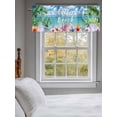 thumbnail image 3 of Tropical Valances for Windows, Rod Pocket Kitchen Valance Curtains - Soft & Washable Small Window Treatment for Living Room,&nbsp;Bathroom, Summer Ocean Starfish, 54x18inch, 3 of 9