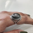 thumbnail image 5 of Natural Hematite Ring, Woman's Magnetic Hematite Ring, Birthstone, Designer Band, 925 Sterling Silver, Womens Ring, Christmas, Thanksgiving, Handmade, Statement Jewelry, Natural Gemstone Ring, 5 of 7