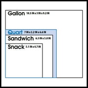 Great Value Freezer Guard Double Zipper Freezer Bags, Quart, 100 Count