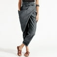 thumbnail image 2 of Hpapadks Pants for Women High Waist Solid Wrap Pant with Pocket Slacks for Women Grey XXL, 2 of 5
