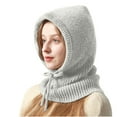 thumbnail image 2 of ameIAEA Women Warm Hooded Scarf Hats Drawstring Winter Cap Outdoor Knitted Beanie Hat for Cold Weather, 2 of 3