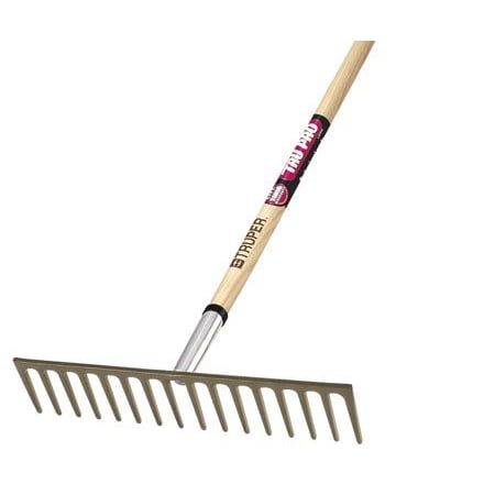 Ames Level Head Rake Chrome 14 Tine 66 " Bulk