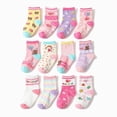 thumbnail image 2 of CAUYDY Little Kids Girls Cute Socks 12PC Set 3T 4T 5T Toddler Spring Summer Fall Winter Grip Crew Socks Sizes 3-5 Years, 2 of 4