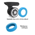 thumbnail image 3 of MEETSWEET Silicone Luggage Wheel Sleeves 9 pieces Blue, 3 of 7