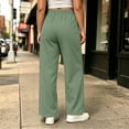 thumbnail image 2 of TaTaai Womens Plus Size Solid Drawstring Elastic Waist Sweatpants with Pockets Loose Casual Trousers Bottoms for Daily Home, 2 of 8