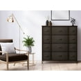 thumbnail image 5 of Sorbus 12 Drawer Dresser Organizer Large Bedroom Organization, Clothes Storage Drawers, Closet Organizer, Tall Dresser for Living Room, Office, Easy Pull Fabric Bins - Wooden Handle (Brown), 5 of 8