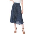 thumbnail image 3 of Falda midi Fluida Allegra K Con cintura elástica y lunares para Mujer Azul XS, 3 of 7