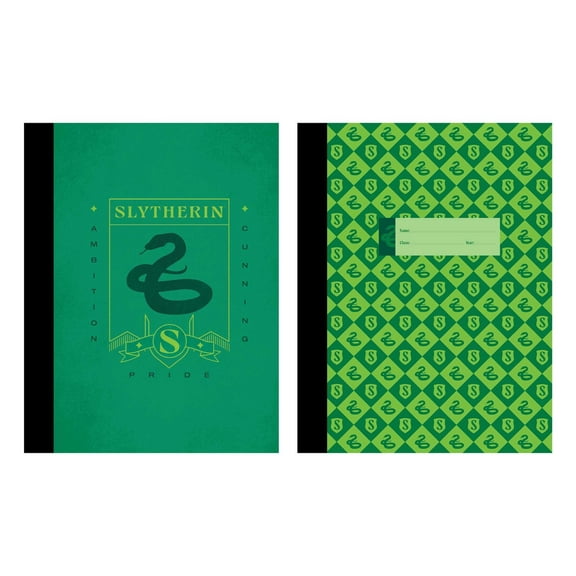 Harry Potter Harry Potter: Slytherin Composition Notebook Set (Set of 2), (Paperback)