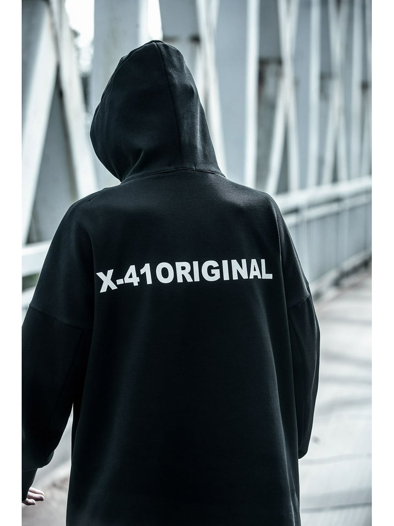 希少 SEX black Hoodieダメージ加工oopsclothing Niepce Inc Black Japanese Streetwear Men's Techwear Hoodie